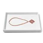 White PU Leather Jewelry Display Tray for Earrings Bracelet Necklace Jewelry Display Flat Tray Catchall - size: 1 Grid
