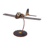 Zero Collectible Handmade Metal Art Figurine, Desk Accessories, Trophy, Boss Gift, Home Office Décor, Aircraft - style: Zero