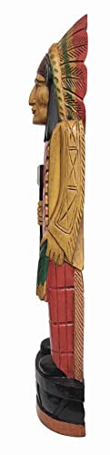 WorldBazzar Cigar Axe Indian Huge Hand Crafted Wooden Sculpture Cowboys Horseshoes Shotgun Old west Hunting Red, Green, Brown, Blue, Natural, Yellow, Orange