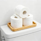 Bamboo Vanity Bathroom Tray for Counter, Bamboo Tray for Bathroom, Toilet Tank, Perfume 11.8L x 5.9W x 0.8H inch (Bamboo) - color: Natural Bamboo