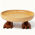Wood Key Bowl for Entryway Table, Key Tray, Jewelry Tray, Valet Tray with 2 Cute Duck Feet, for Rings, Coins, Bracelets Watches - size: Round