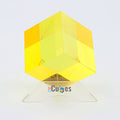 CMY Cubes The Y Cube (50mm) - Yellow Hue Cube - Optical Color Cube - Diamond Polished - Teaches Subtractive Color Mixing - Educational, Scientific, Physics & Kinetic Art Desk Object