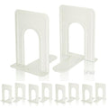 Book Ends, Metal BookEnds Heavy Duty bookend (White 5 Pair) - color: White, size: 5 Pair
