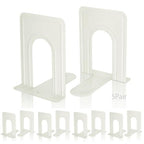 Book Ends, Metal BookEnds Heavy Duty bookend (White 5 Pair) - color: White, size: 5 Pair