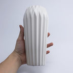 White Ceramic vase, Bohemian Farmhouse Style, 8 Inch vase for Pampas Grass Flower, for Modern Dining Room Tabletop Centerpiece, Creative Gifts (Glaze-1) - color: Glaze-01