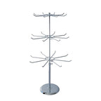 3 Tier Jewelry Towers with 8 Hooks Adjustable Height Rotating Keychain Earring Necklace Stand Display Rack for Retail - size: Length-Incremental Style - 24 hooks
