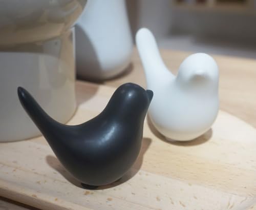 Birds Decorations for Living Room,Minimalis Statues Bookshelf Decor,Cute Decor Aesthetic for Dorm, Bedroom, Bathroom,Office(Black&White) - color: Black&white, size: S&M