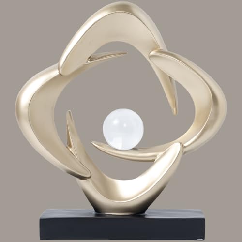 Modern Home Decor Abstract Decorative Sculpture Decorations for Living Room Dining Room Office, Resin Art Statues Coffee Table Bookshelf Decor Accents (Gold) - color: Gold