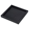 PATIKIL Wood Serving Tray 7 Inch, Square Decorative Platter for Home Decor Kitchen Table Candle Holder, Black - size: 7 Inch