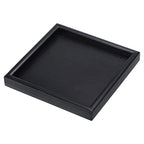 PATIKIL Wood Serving Tray 7 Inch, Square Decorative Platter for Home Decor Kitchen Table Candle Holder, Black - size: 7 Inch