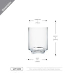 WGVI Clear Glass Pedestal Hurricane Candle Holder, 7" W, 9" H, Footed Decorative Vase for Pillar Candles, Elevated Cylinder Candleholder on a Riser Round Base, Centerpieces, Home Décor, 1 Piece - size: 9"H