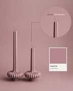 LAWA Set of 2 Pumpkin Base Candle - Beautiful Handmade Pillar Unscented Soy Wax Elegant Aesthetic Vase Candle Housewarming Gift Home Room Shelf Decor Idea (Dusty Rose) - color: Dusty Rose