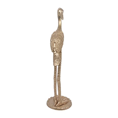 Metal Crane Ring Holder Stand for Jewelry, Engagement and Wedding Ring Display, Gold Decorative Ornaments Home Decor for Living Room, Bedroom, Desktop, Cabinets - color: 8" Gold Crane