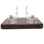Asixxsix Mini Stand, Adjustable Slot Width 25-56mm Vertical Stand, Walnut Wood Desktop Holder with Anti Slip Silicone for