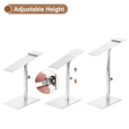 uxcell Shoe Display Stand 2 Pack Adjustable Height High Heel Shoe Risers Metal Shoe Rack Holder for Home Retail Store Supplies - Silver - color: Silver