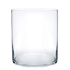 Royal Imports Flower Glass Vase Decorative Centerpiece for Home or Wedding - Cylinder Shape, 8" Tall, 6" Opening, Clear - size: 6" wide x 8" tall