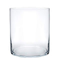Royal Imports Flower Glass Vase Decorative Centerpiece for Home or Wedding - Cylinder Shape, 8" Tall, 6" Opening, Clear - size: 6" wide x 8" tall