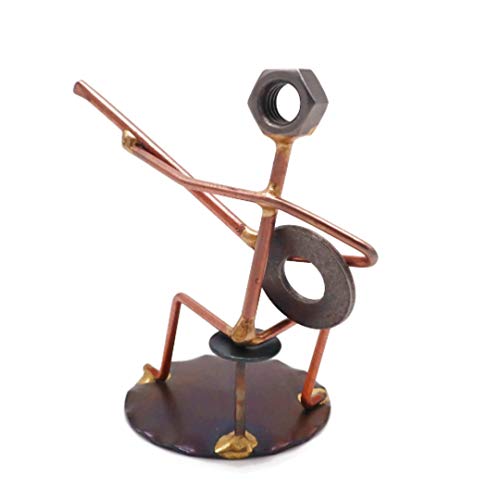 Banjo Collectible Handmade Metal Art Figurine, Desk Accessories, Trophy, Office Décor, Musical Instrument