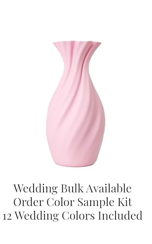Large 8-Inch Tall Spiral Vase – Modern Waterproof Flower Vase for Centerpieces & Home Decor - 3D Printed PLA Plastic — Not Glass (Dark Blue) - color: Dark Blue