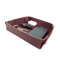 Hide & Drink, Leather Catchall Change Keys Coins Jewels Box Tray Big Storage, Handmade Includes 101 Year Warranty :: Sangria - color: Sangria