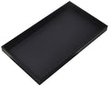 3-Piece 1 -Inch Deep Black Full Size Plastic Stackable Jewelry Tray 14 3/4" X 8 1/4" X 1"H - color: Black