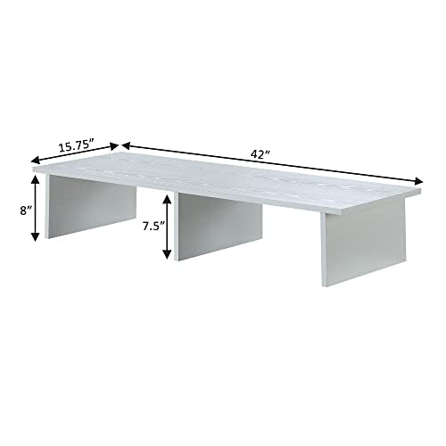 Convenience Concepts Designs2Go TV/Monitor Riser for TVs up to 46 Inches, White, Large - color: White, size: Large