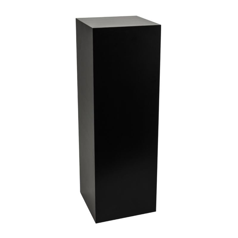 shopPOPdisplays Black Laminate Display Pedestal - Fully Assembled - Museum-Quality for Sculptures, Retail Displays, Trophies with Matte Finish - 200 lb. Capacity (18" W x 18" L x 24" H) - size: 18" W x 18" L x 24" H