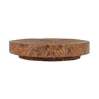 Creative Co-Op Marble Round Soapdish, Brown - color: Brown