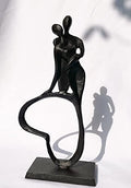 Eternal Love Cast Iron Sculpture, Romantic Couple Statue, Modern Metal Art, Wedding Anniversary Engagement Valentine's Day Gift - style: Eternal Love