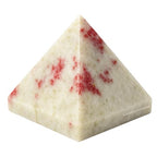 Amazing Gemstone Cinnabarite Pyramid Crystal Healing Stones - 2" Great Pyramid Figurine of Natural Stone Pyramid for Meditation, Reiki, Chakra Balancing and Crystal Pyramids Grid - color: Cinnabarite
