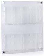 Displays2go Acrylic Literature Holder Wall Mount, 4/8.5" w, 4-8 Pockets - Clear (2RP4CLR) - color: Clear, size: 4 Pockets