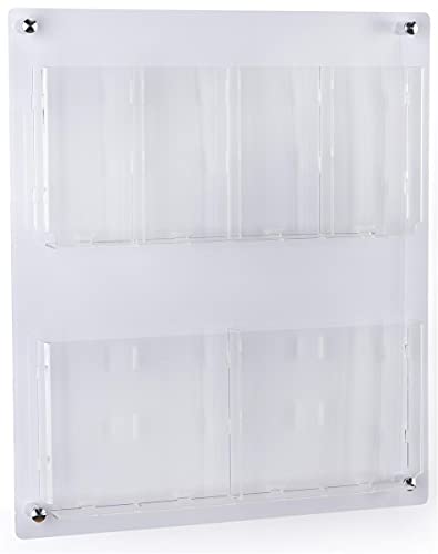 Displays2go Acrylic Literature Holder Wall Mount, 4/8.5" w, 4-8 Pockets - Clear (2RP4CLR) - color: Clear, size: 4 Pockets