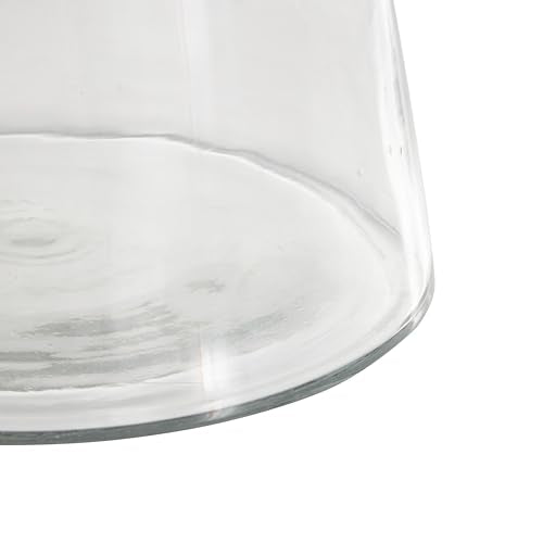 Deco 79 Glass Decorative Vase Cone Shaped Centerpiece Vase, Flower Vase for Home Decoration 9" x 9" x 12", Clear - size: 9" x 9" x 12"