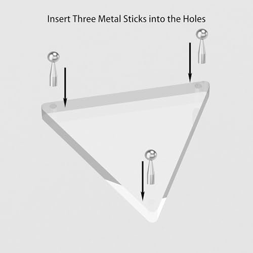 Acrylic Ball Holder 3-Pack, Small Size for Baseball, Softball & Golf Ball; Medium & Large Size for Basketball, Soccer, Volleyball; Horizontal Size for Rugby and Football - style: Triangle Silver - 4.1 x 3.6 inch
