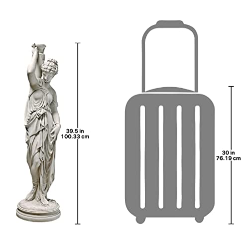 Design Toscano Dione the Divine Greek Water Woman Indoor/Outdoor Garden Statue, Grande, 38 inches tall, Cast Stone Resin, Antique Stone Finish - color: Handcast Polyresin, Antique Stone Finish, size: 39"