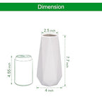 D'vine Dev 8 Inch Snow White Ceramic Vase, Geometric Handmade Craft Flower Vase with Design Box Packaged, VS-GM-SW-8 - color: Snow White, size: 8 Inch