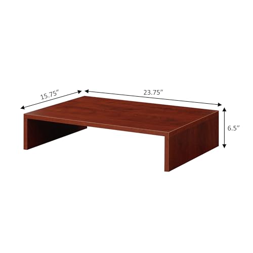 Convenience Concepts Designs2Go Small TV Riser 23.75", for TVs up to 26" - Contemporary TV or Computer Riser for Living Room, Modern Office, Den, Cherry - color: Cherry, size: Small
