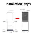 Sign Holder Floor Stand, Heavy Duty Pedestal 22×28 in Slide-In Double Sided Poster Banner Stand for Board Display (Black)