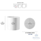 Royal Imports Flower Acrylic Vases Cylinders - Decorative Centerpiece Display for Home or Wedding - Non Breakable Plastic, 4" - White - size: 4"x4"