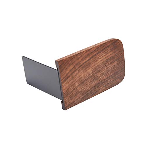 Pandapark Wood,Non-Skid Bookend for Shelves,Heavy Duty,Book Stand for CDs,1 Pair - color: Black Walnut-a