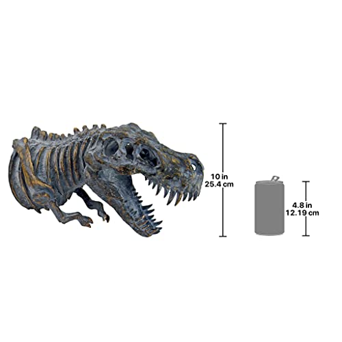Design Toscano Bones of The Dinosaur T-Rex Skeleton Wall Sculpture, 16.5 Inches, Full Color - style: T-Rex Skeleton