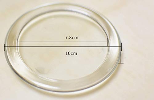 2 Pack Glass Candle Holder 3" Clear Beautiful Transparent Round Candle Plate - size: 2pack-3inch