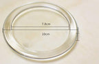 2 Pack Glass Candle Holder 3" Clear Beautiful Transparent Round Candle Plate - size: 2pack-3inch