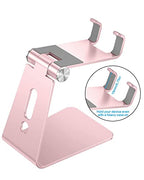 OMOTON Adjustable Cell Phone Stand, C2 Aluminum Desktop Phone Holder Dock Compatible with iPhone 15 14 13 Xs XR 8 Plus 7 6, Samsung Galaxy, Google Pixel, Android Phones, Rose Gold - color: Rose Gold