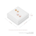 PU Leather Earring Stand Display Holder Organizer Jewelry Showcase (White) - size: 3.15" x 3.15" x 0.99"