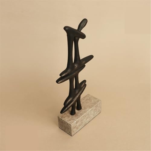 Statue Decorations Retro Light Luxury Marble Abstract Geometric Sculpture Ornaments Living Room Wine Cabinet Art Decoration Home Decor Object