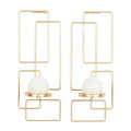 Deco 79 Metal Geometric Tealight 2 Plate Wall Sconce, Set of 2, 5"W, 13"H, Gold