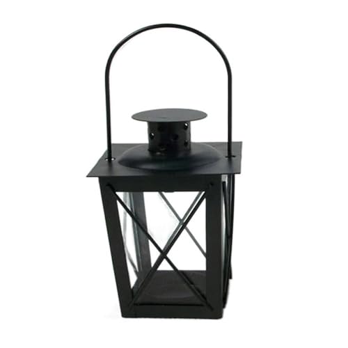 Mini Tealight Lanterns Black Metal Candle Holder Vintage Hanging Candlesticks Tea Light Candleholder Decoration for Birthday Parties Wedding