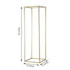 Efavormart 2 Pack 40" Matte Gold Wedding Flower Stand Metal Vase Column Stand Geometric Centerpiece Vase - color: Gold, size: 2 Pack 40''