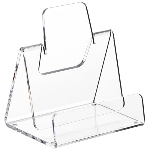 HeZone Acrylic Brochure Holder 5x6 Inch,Clear Pamphlet Holder Display Stand for Trifold 4&5&6 Inch Flyers,Pamphlets,Booklets,Menu,Leaflets for Office,Home,Store,1 Pack,A5